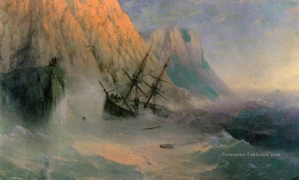 le naufrage 1875 Romantique Ivan Aivazovsky russe Peintures à l'huile